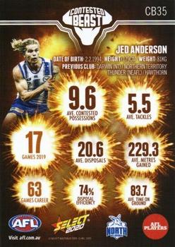 2020 Select Footy Stars - Contested Beasts #CB35 Jed Anderson Back